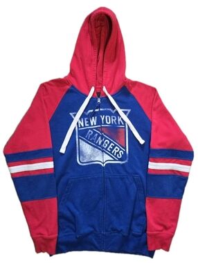 New York Rangers Official NHL Zip Up Hoodie - Size Large